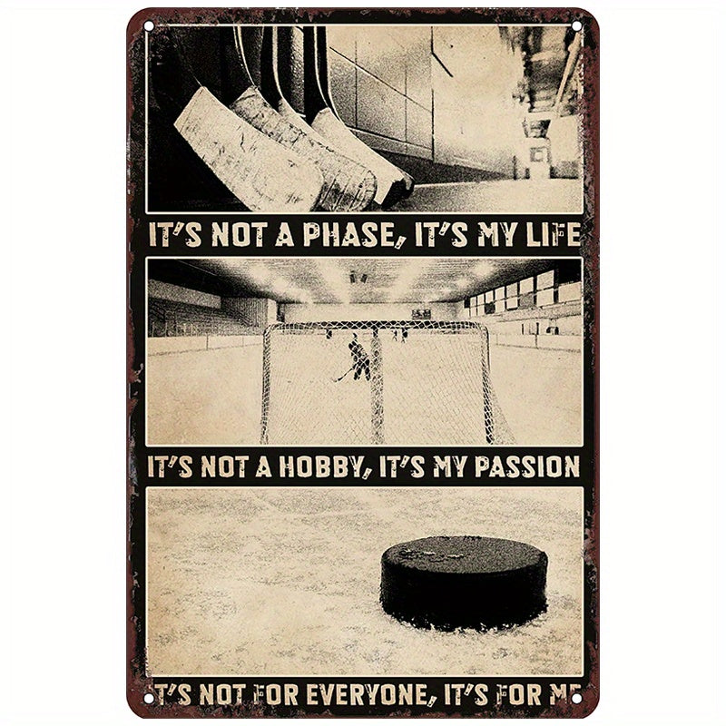 Retro Hockey Wall Art Sign for Hockey Fans Home Decor