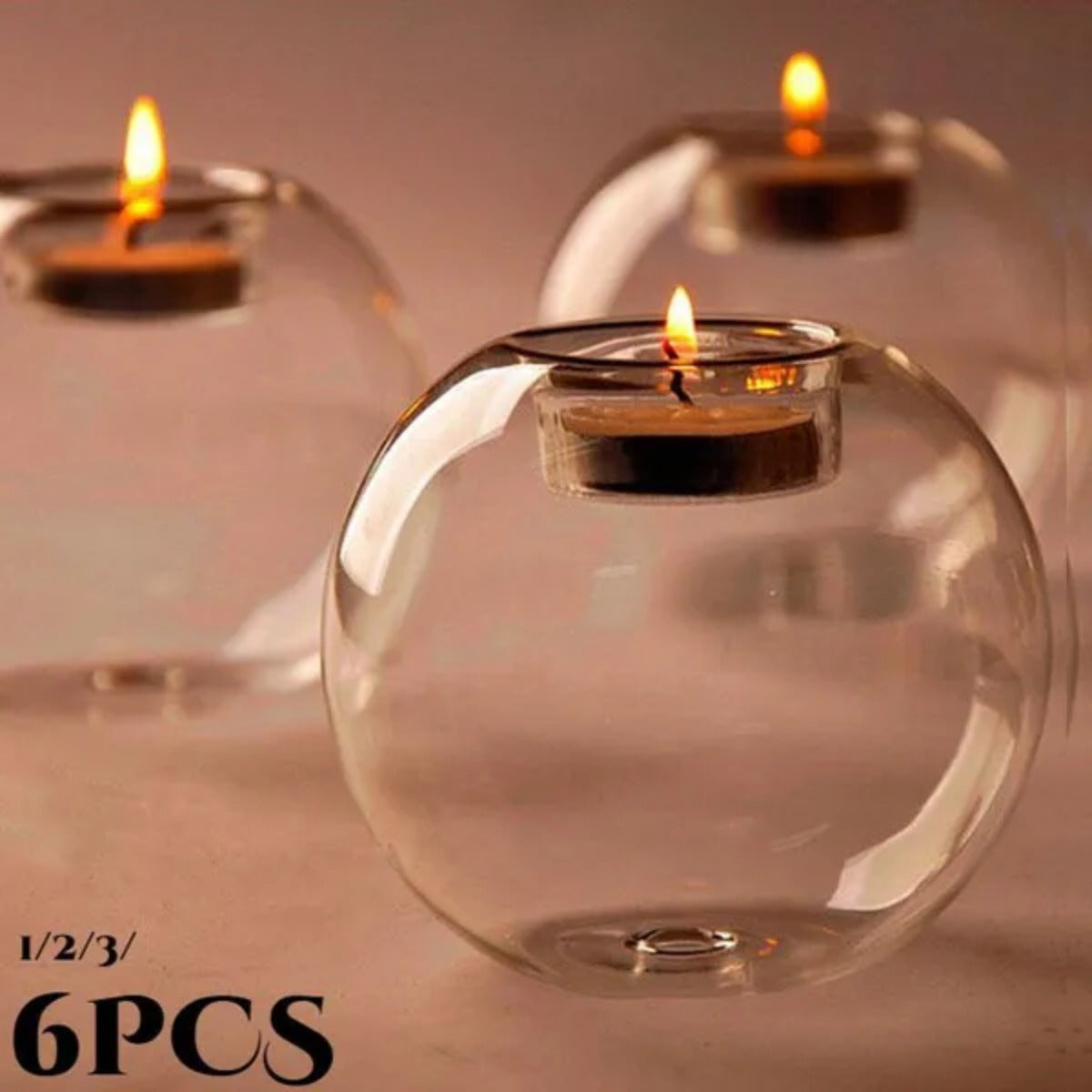 European Crystal Glass Candle Holder Set for Weddings Parties and Home Decor