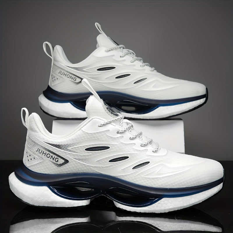 Mesh Blade Sneakers with Color Blocking Lightweight Low Top Casual Running Shoes