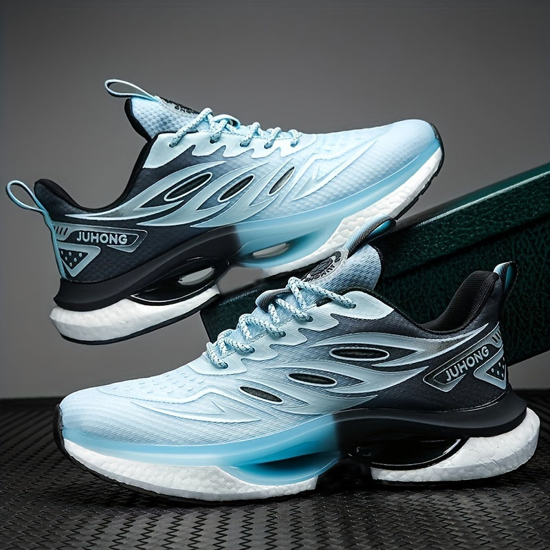 Mesh Blade Sneakers with Color Blocking Lightweight Low Top Casual Running Shoes