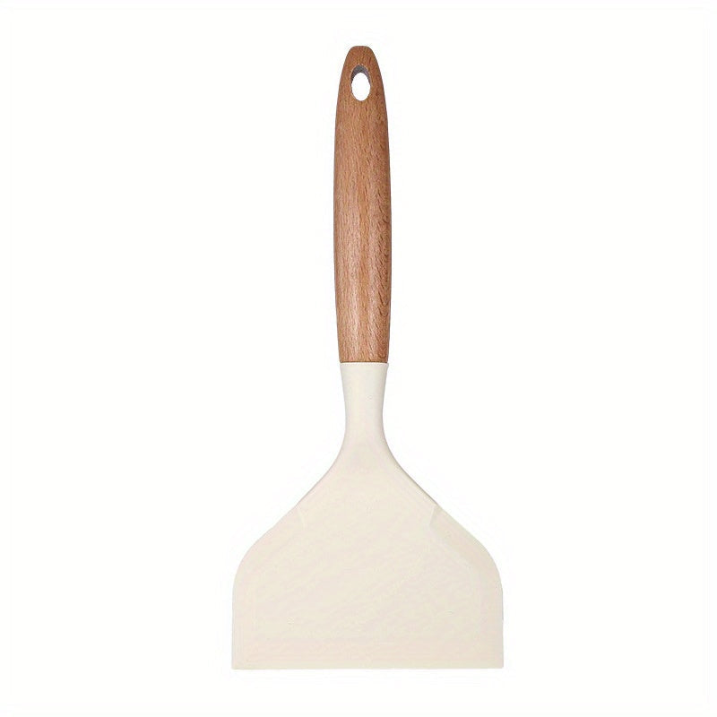 Wide Silicone Turner Spatula Non-Stick Kitchen Utensil for Cooking and Frying