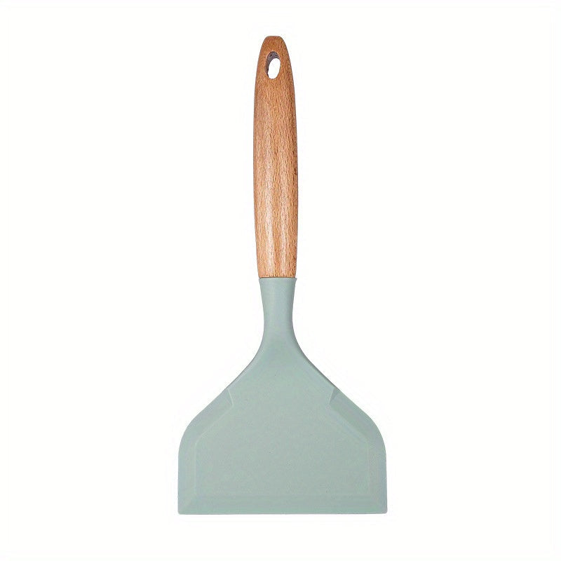 Wide Silicone Turner Spatula Non-Stick Kitchen Utensil for Cooking and Frying