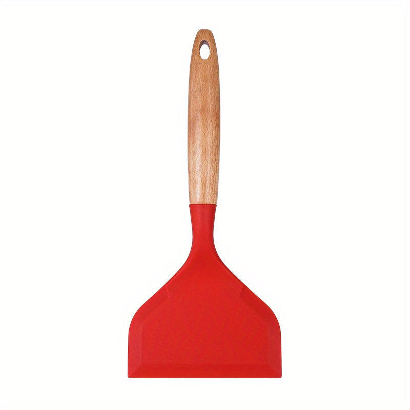 Wide Silicone Turner Spatula Non-Stick Kitchen Utensil for Cooking and Frying