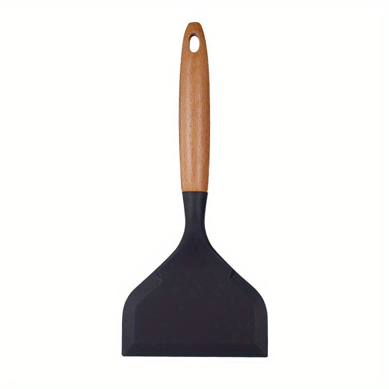 Wide Silicone Turner Spatula Non-Stick Kitchen Utensil for Cooking and Frying