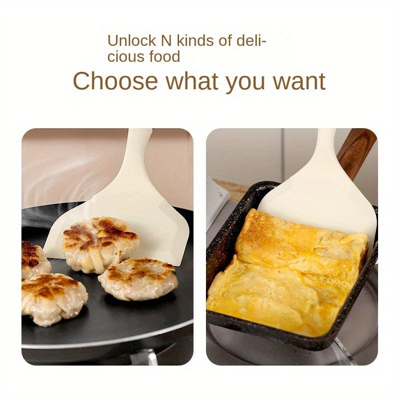 Wide Silicone Turner Spatula Non-Stick Kitchen Utensil for Cooking and Frying
