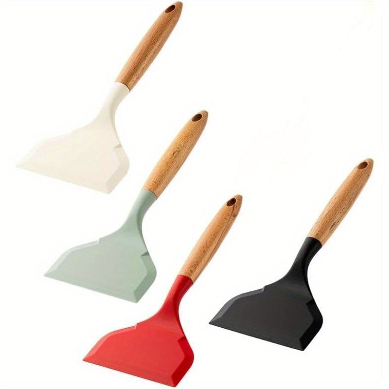 Wide Silicone Turner Spatula Non-Stick Kitchen Utensil for Cooking and Frying