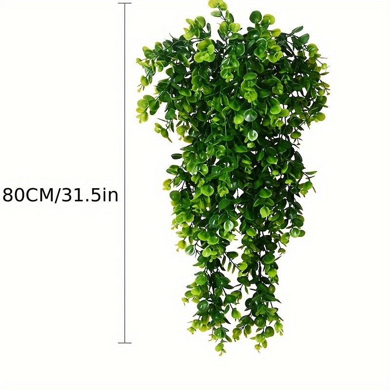 Xona va tashqi muhit uchun sun'iy Eukaliptus osma o'simliklar, 2 ta to'plam