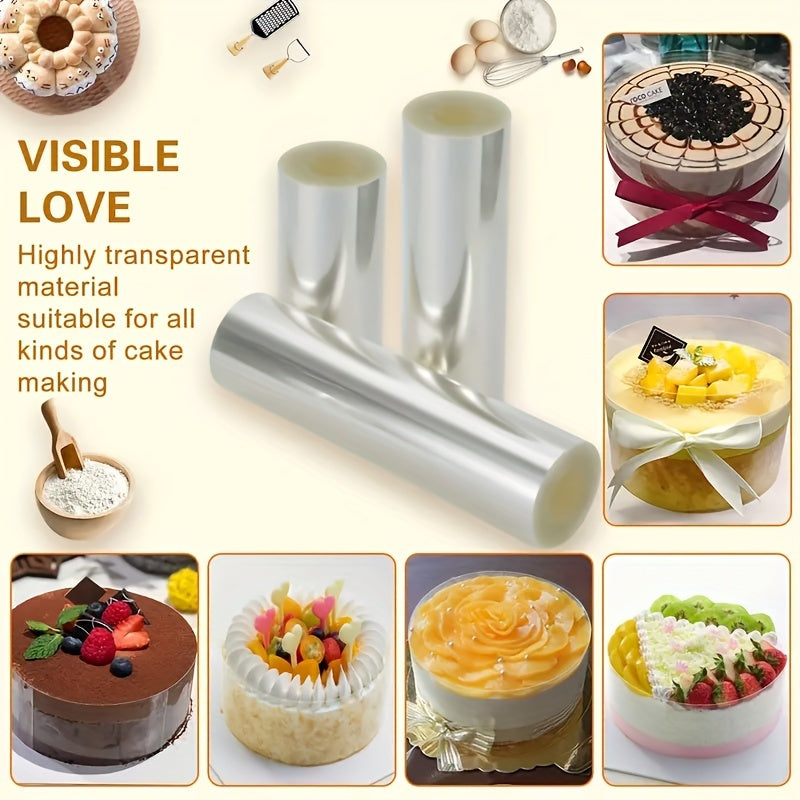 Transparent Cake Collar Roll for Mousse, Chocolate, Pastry Baking Accessory