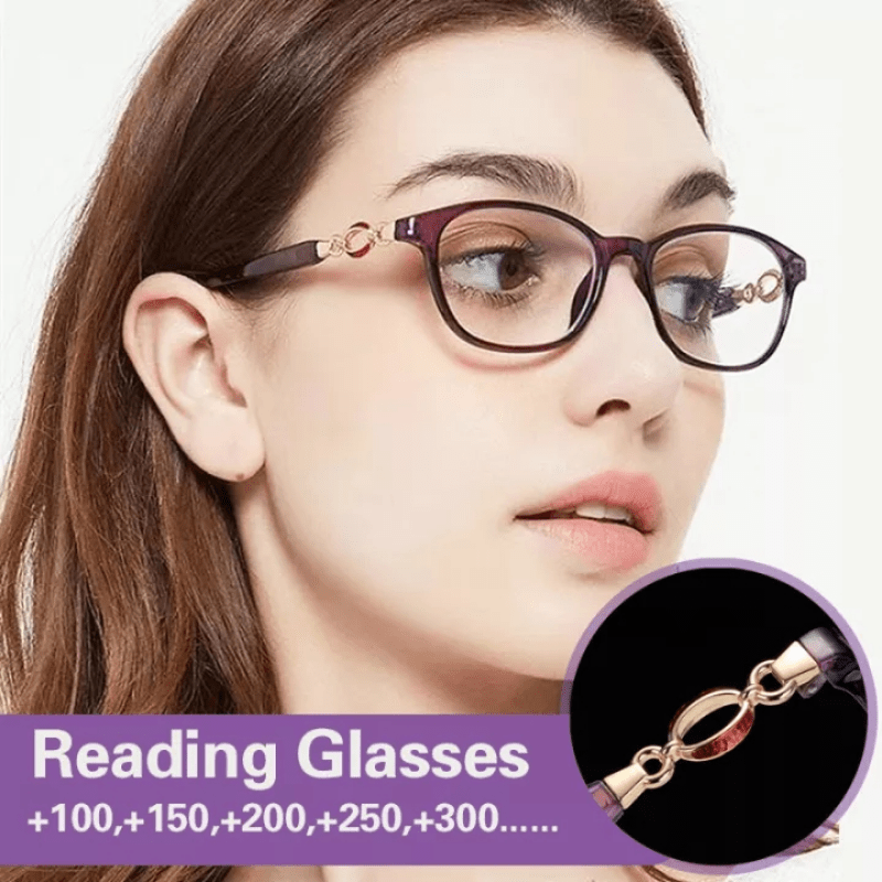 Women's 3-in-1 Progressive Multifocal Reading Glasses for Reading Computer Near Far Vision +1.0 to +4.0