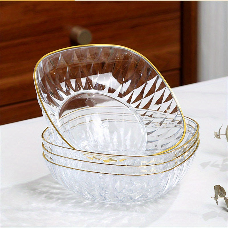 Luxury Transparent Bone Spitting Dish Set for Snacks and Fruits, Food Grade Material