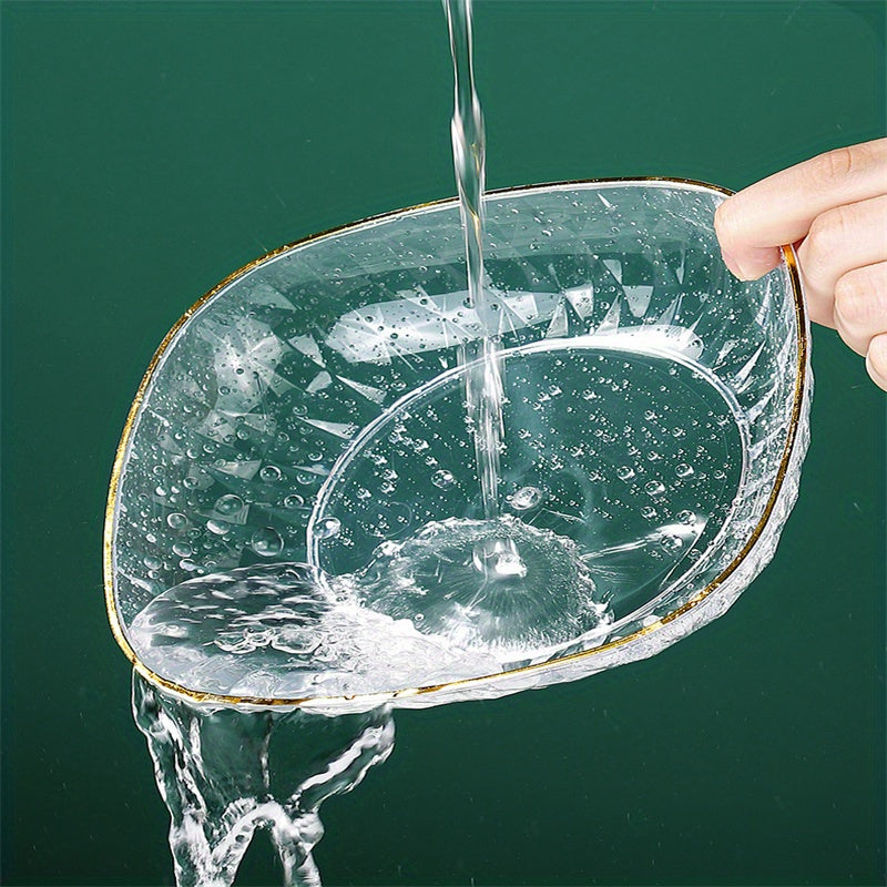 Luxury Transparent Bone Spitting Dish Set for Snacks and Fruits, Food Grade Material