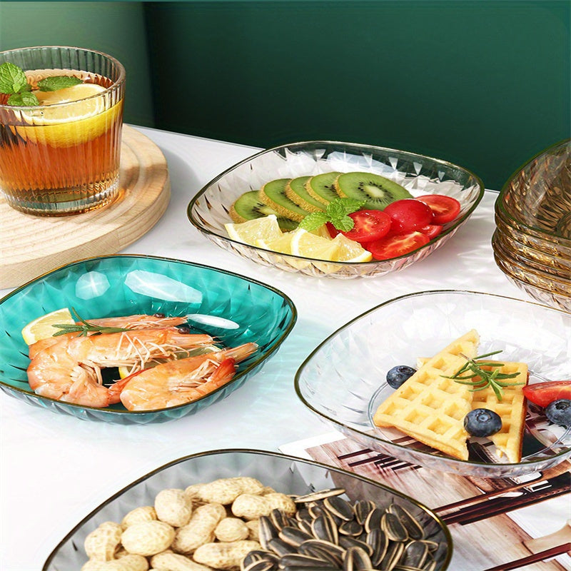 Luxury Transparent Bone Spitting Dish Set for Snacks and Fruits, Food Grade Material