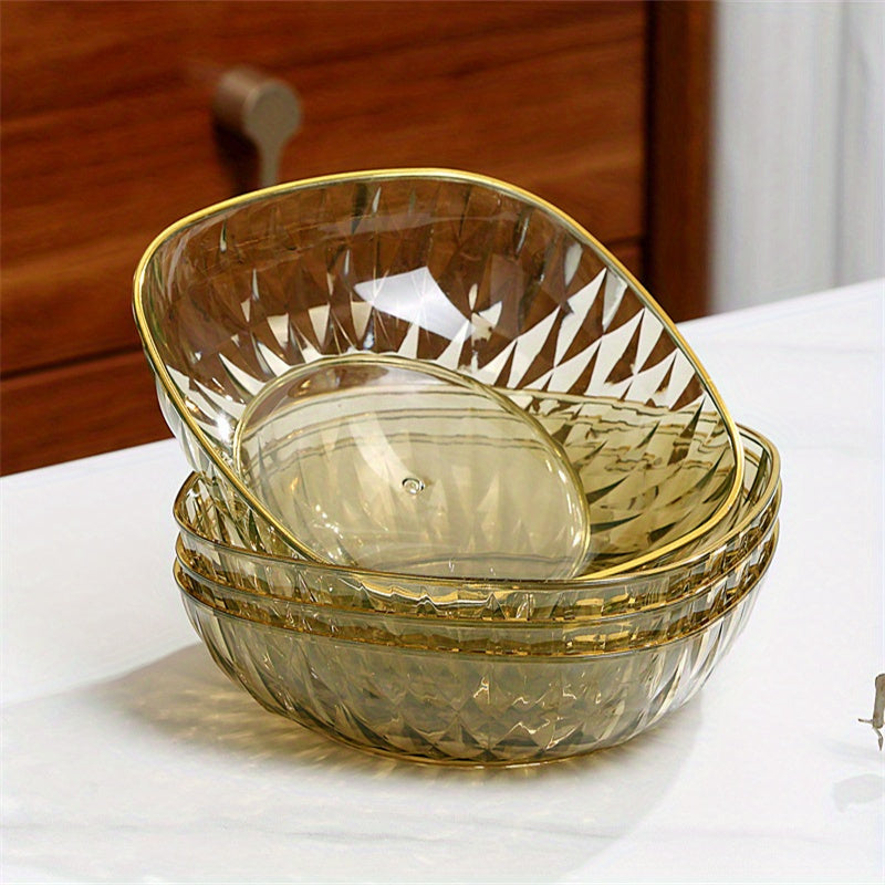 Luxury Transparent Bone Spitting Dish Set for Snacks and Fruits, Food Grade Material