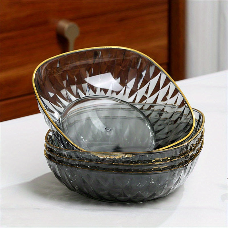 Luxury Transparent Bone Spitting Dish Set for Snacks and Fruits, Food Grade Material