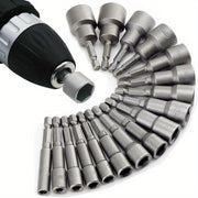 9/14pcs CRV Power Nut Driver Bits 1/4 Inch Hex Shank 5-13mm