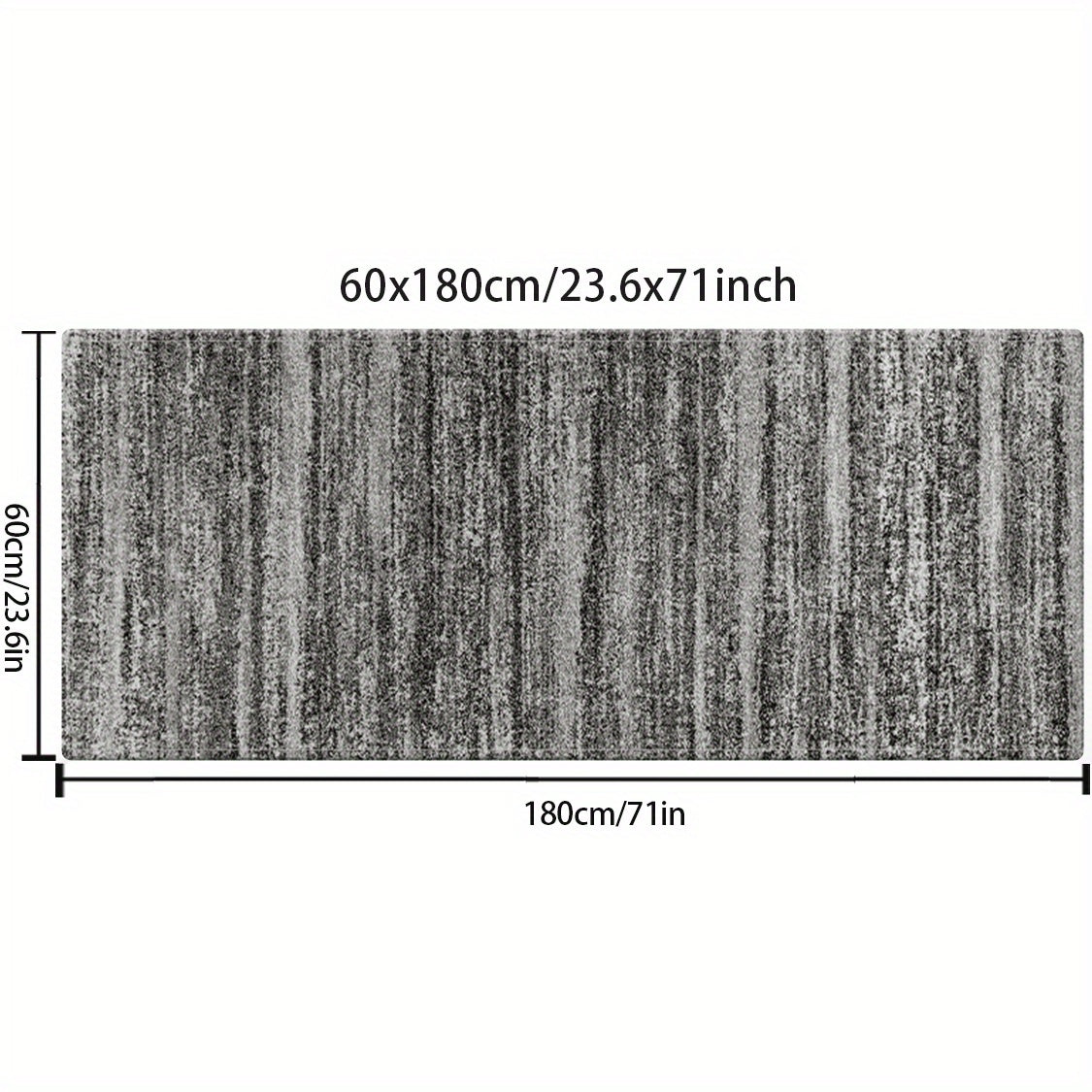 Retro chiziqli kulrang uzun pol mato, oshxona, kir yuvish xonasi, yashash xonasi, yotoqxona, koridor uchun sirpanmaydigan orqa qismi; namni o'zlashtiruvchi va zamonaviy uy bezaklari gilami