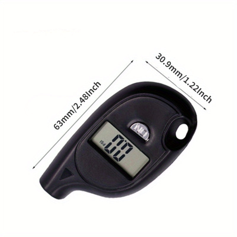 Digital Tire Pressure Gauge Car Keychain with LCD Display and Manometer
