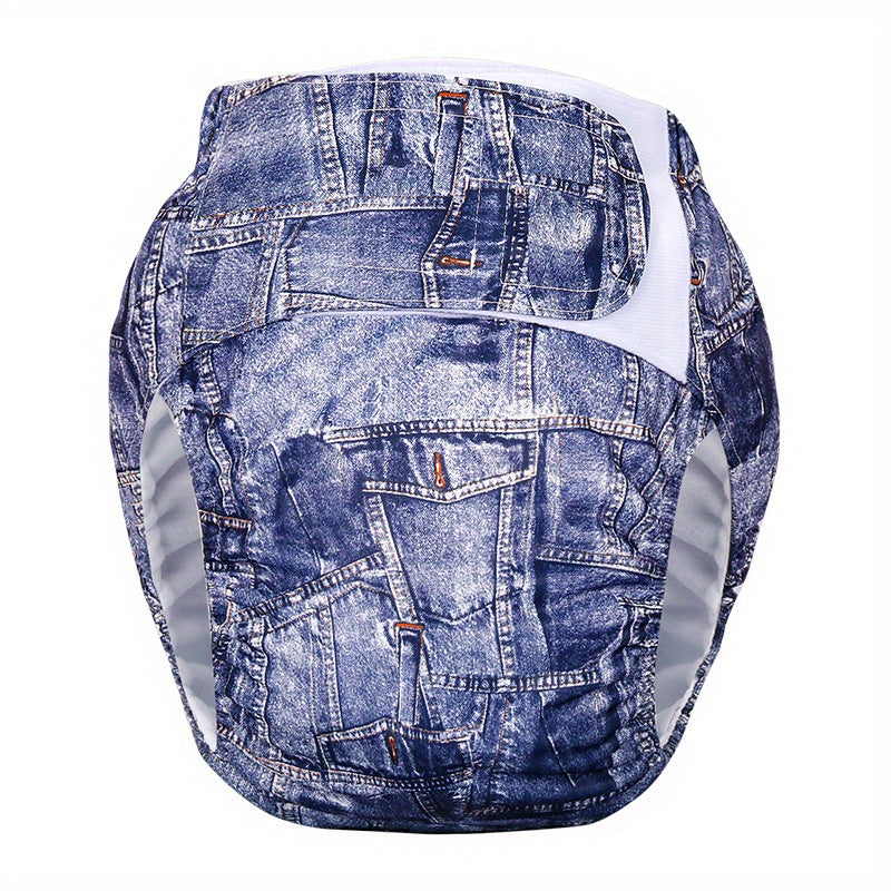 Reusable Adult Diaper for Elderly with Adjustable Waist Leak-Proof Water Leakage Protection