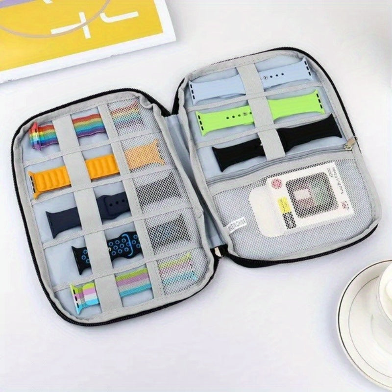 Suv o'tkazmaydigan soat bandi tashkilotchisi, sayohat uchun saqlash sumkasi Garmin, Apple, Samsung uchun