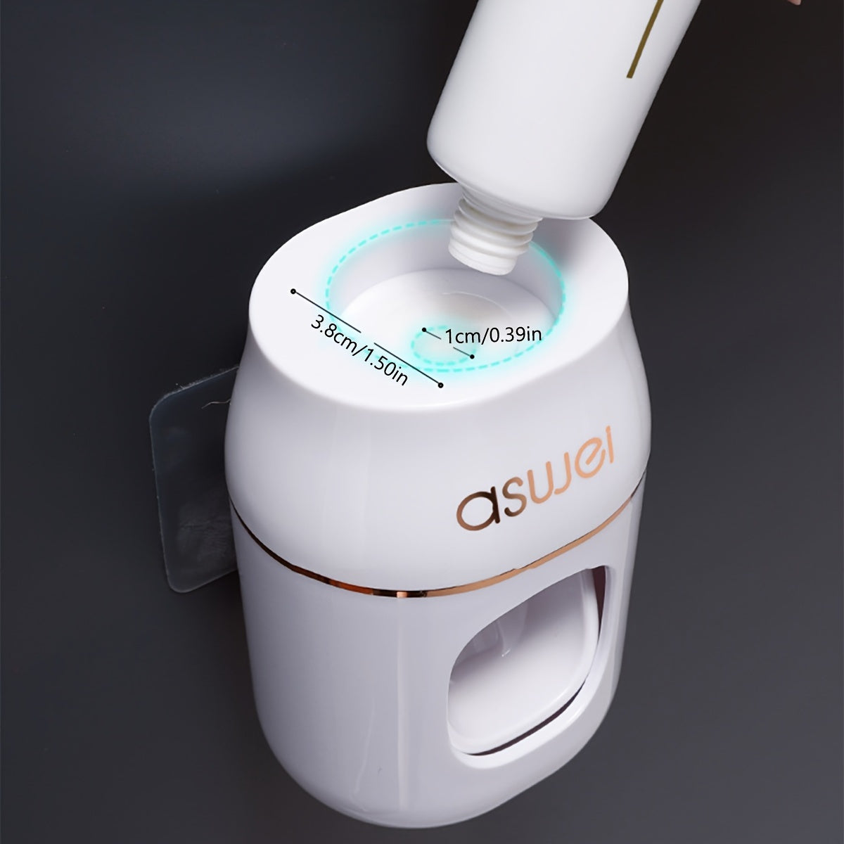 Wall-Mounted Toothpaste Squeezer and Storage Rack Bathroom Organizer No-Touch Dispenser