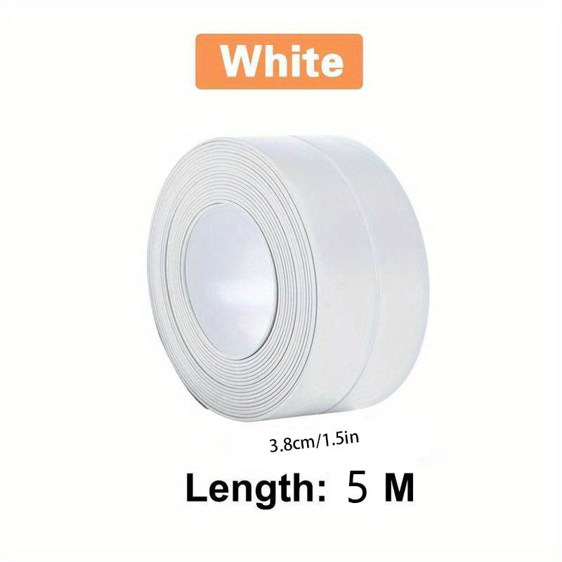 White PVC Waterproof Sealing Tape for Bathroom Shower Sink Bathtub Toilets