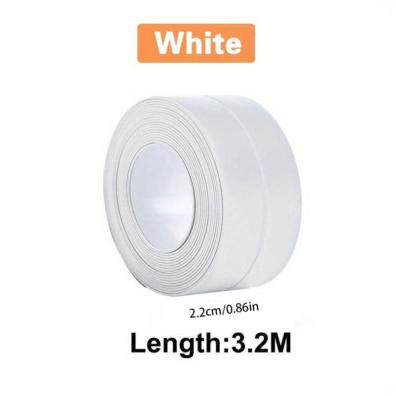 White PVC Waterproof Sealing Tape for Bathroom Shower Sink Bathtub Toilets