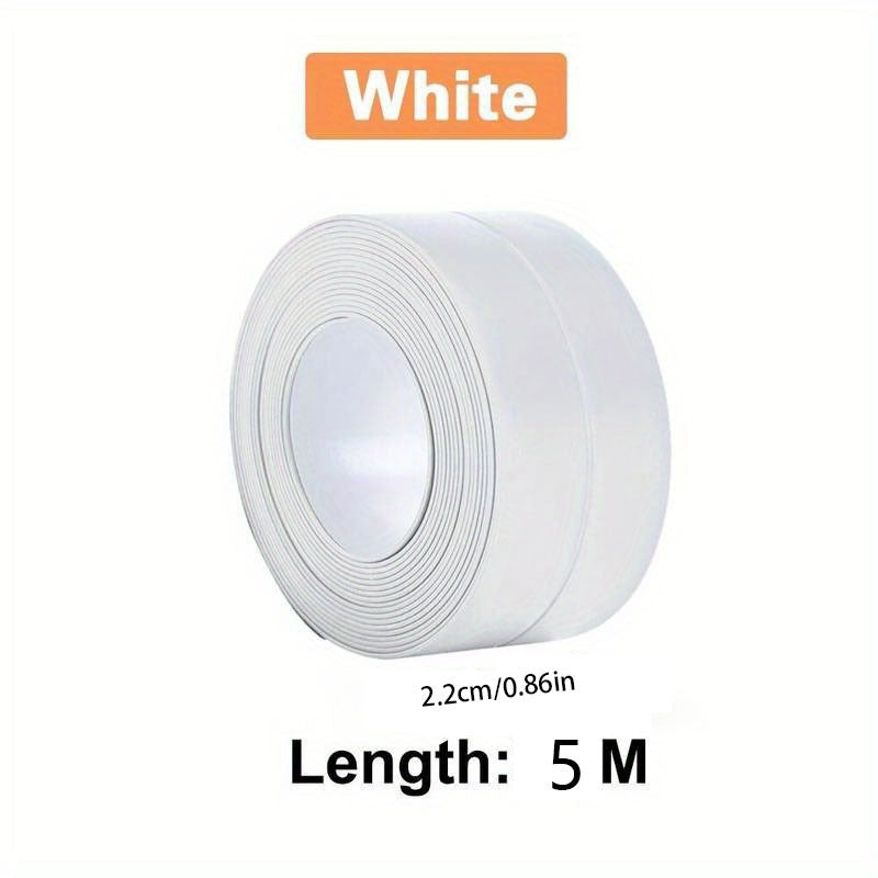 White PVC Waterproof Sealing Tape for Bathroom Shower Sink Bathtub Toilets