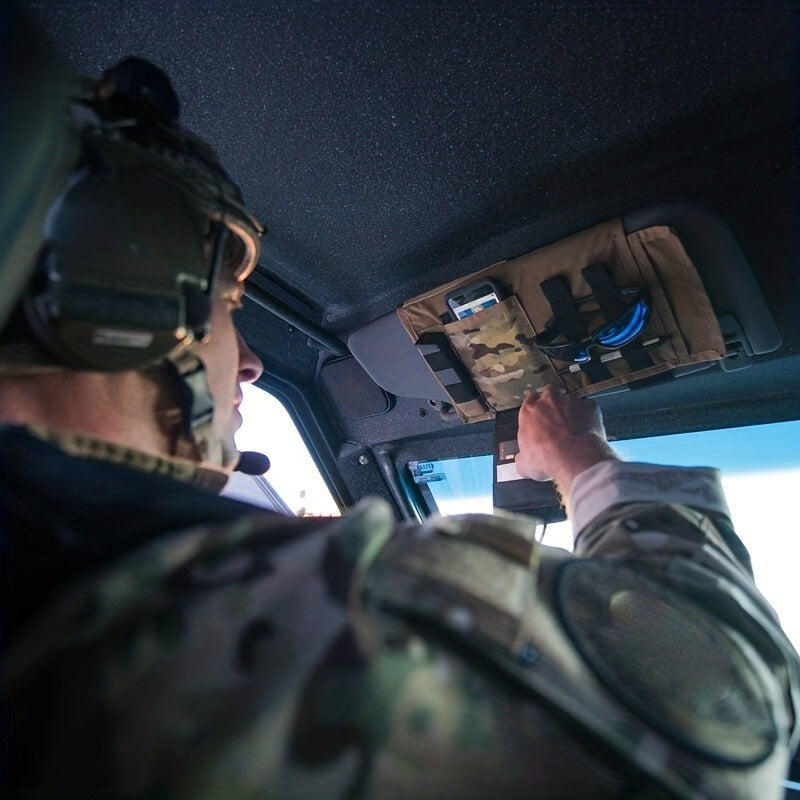 Car Interior Organizer for Men Women Vinyl Tactical Storage for Documents Phones