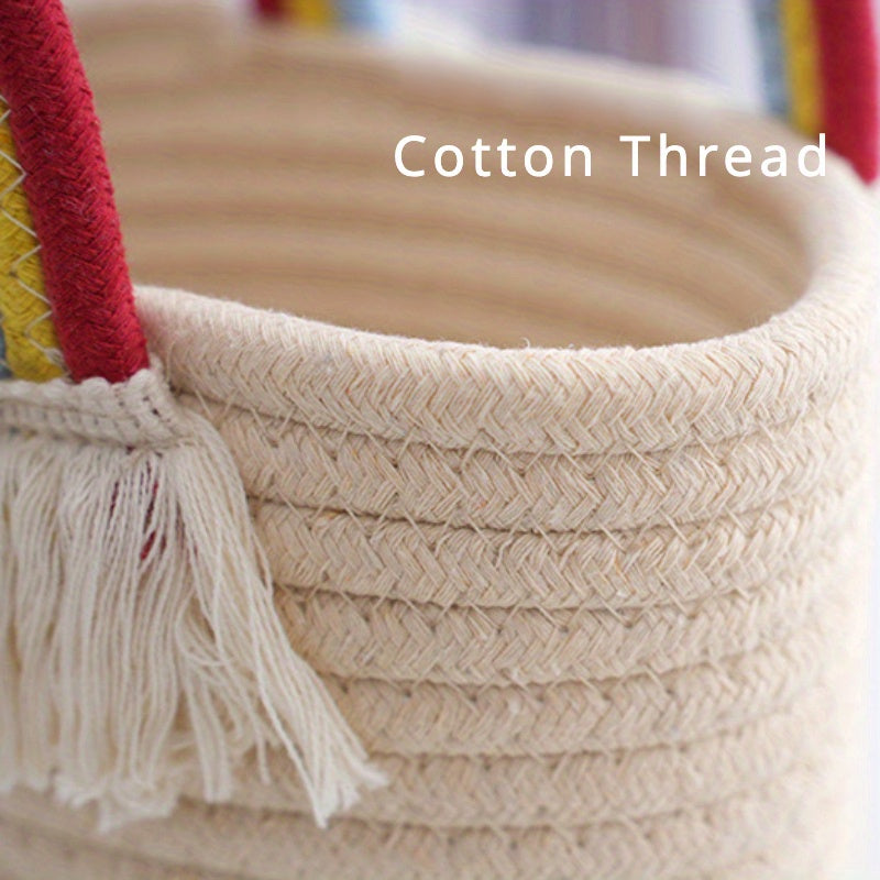 Вязаная подарочная сумка из хлопковой нити - идеально подходит для подарков на Рождество, Хэллоуин, День благодарения, Новый год и День святого Валентина.