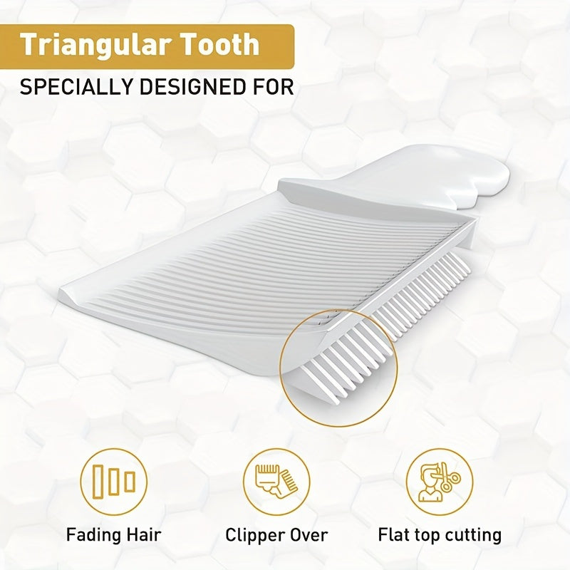 Peine de peluquería para hombres para cortes de degradado de barbero, peinado profesional, plástico negro