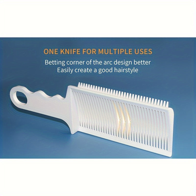 Peine de peluquería para hombres para cortes de degradado de barbero, peinado profesional, plástico negro