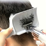 Peine de peluquería para hombres para cortes de degradado de barbero, peinado profesional, plástico negro