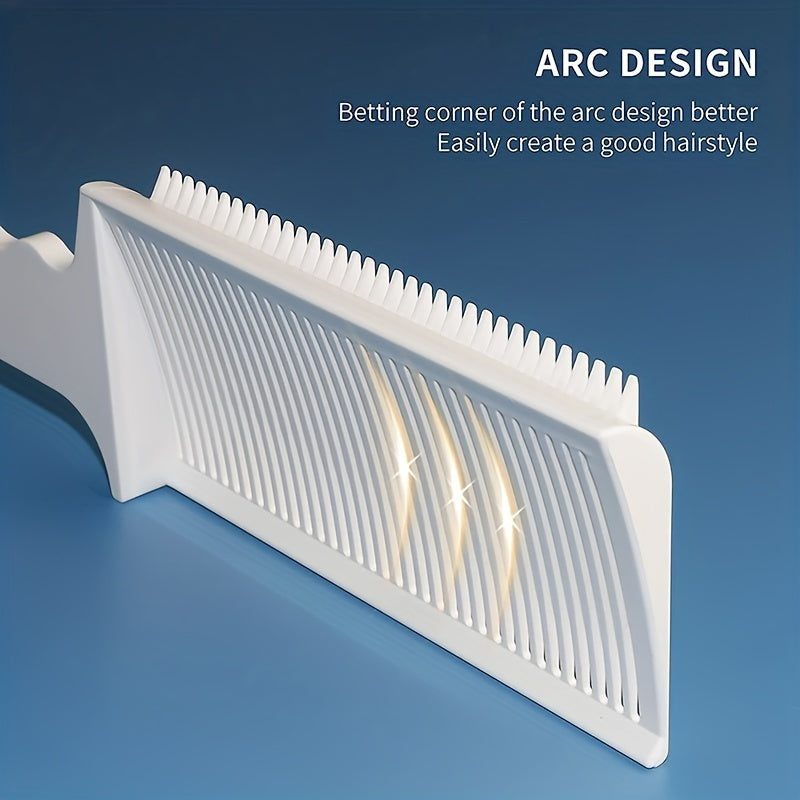 Peine de peluquería para hombres para cortes de degradado de barbero, peinado profesional, plástico negro