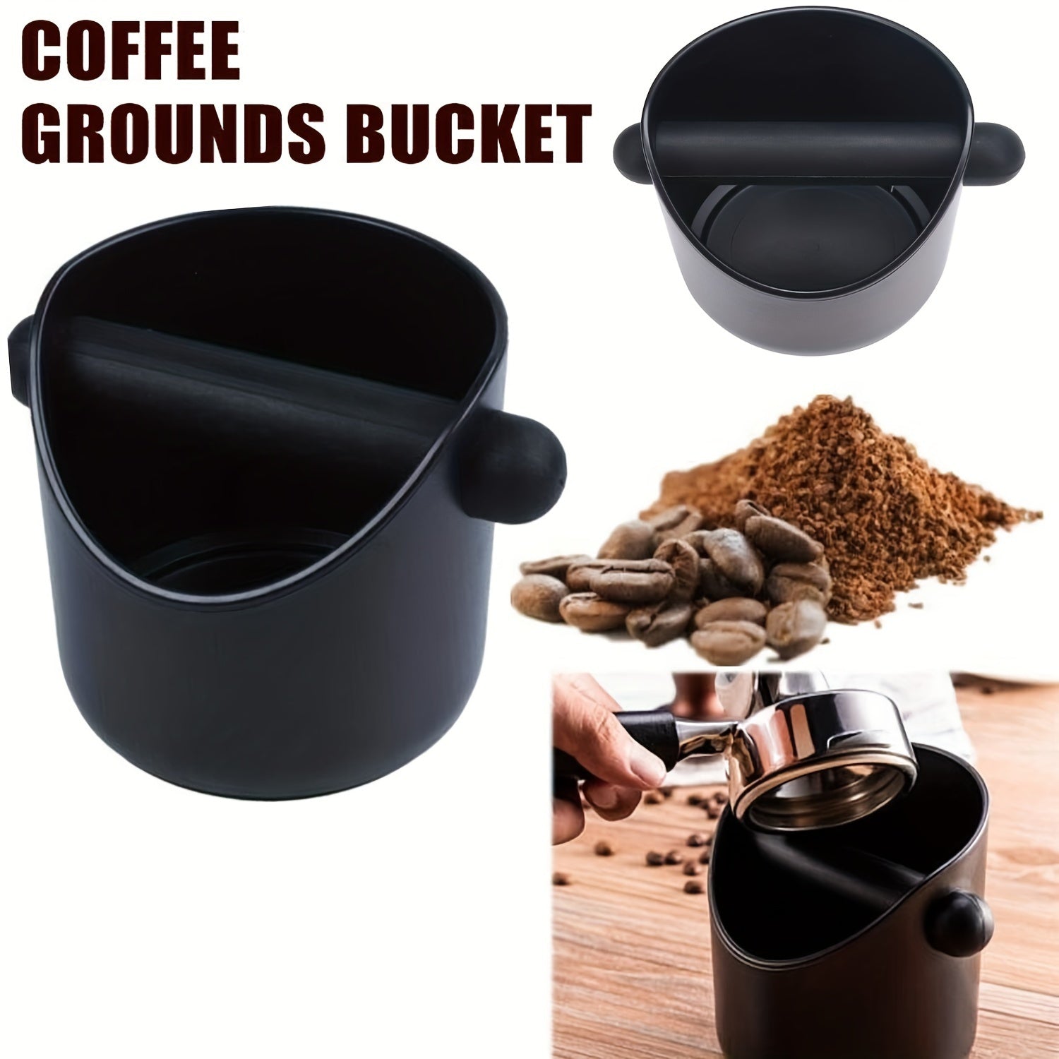 Plastic Coffee Grounds Container for Home and Bar Use