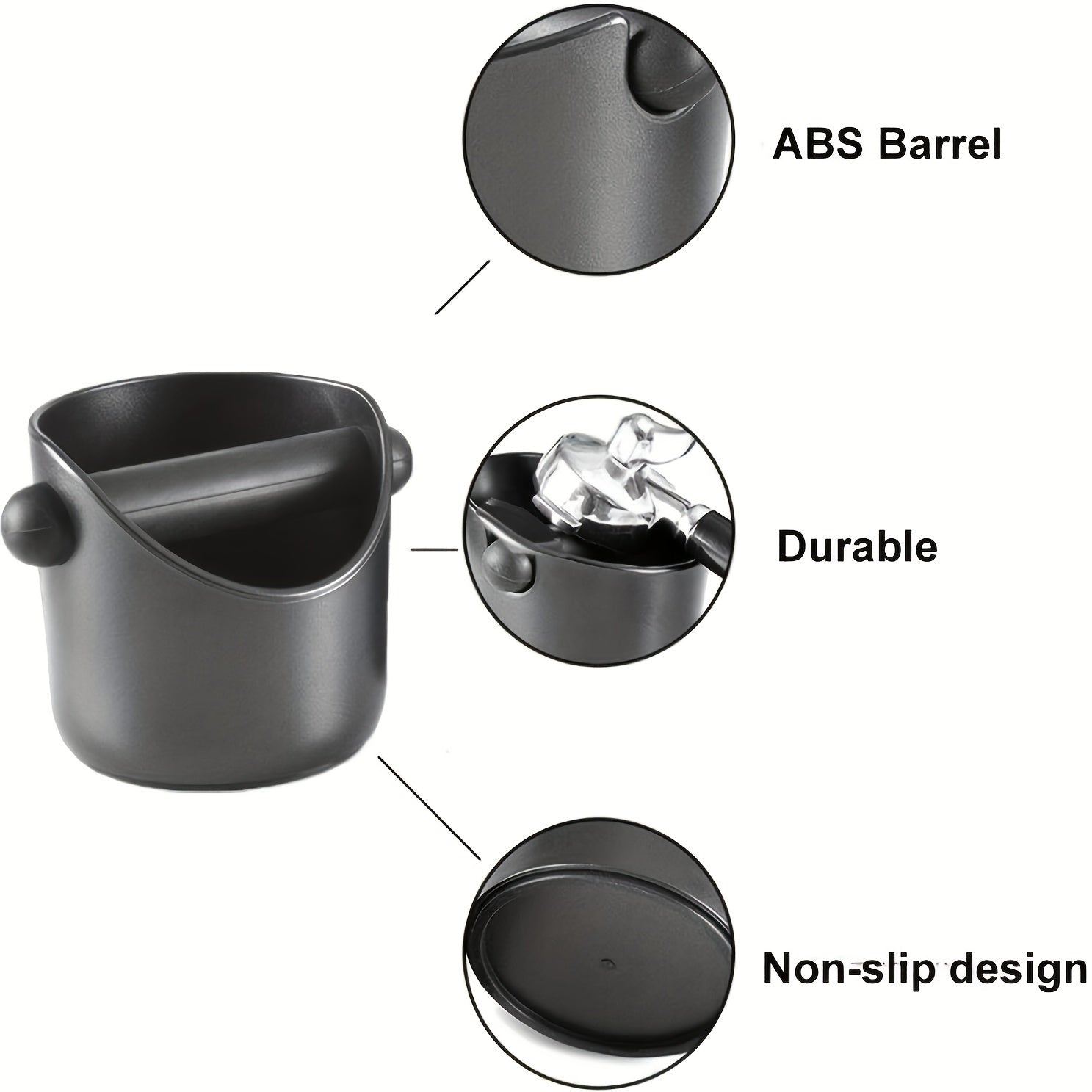 Plastic Coffee Grounds Container for Home and Bar Use