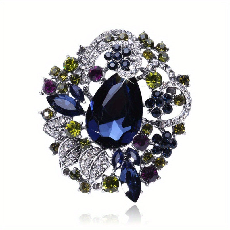 Broche de estilo bohemio colorido con rhinestones para mujeres y regalo