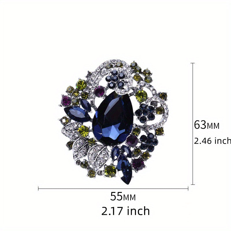 Bohemian Style Colorful Rhinestone Brooch for Women and Gift