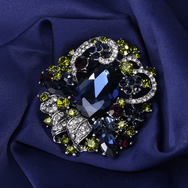 Bohemian Style Colorful Rhinestone Brooch for Women and Gift