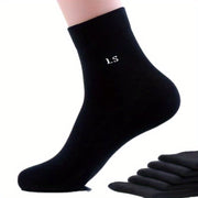 Men's Business Socks 6 Pairs Breathable Sweat-Absorbing Anti-Odor Comfortable All Seasons