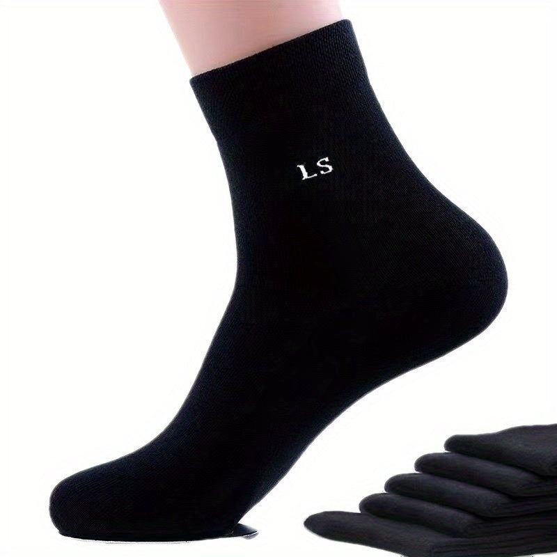 Men's Business Socks 6 Pairs Breathable Sweat-Absorbing Anti-Odor Comfortable All Seasons