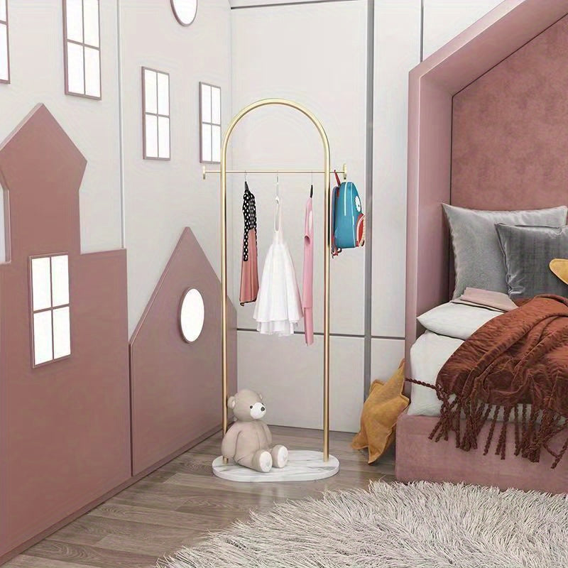 Perchero de hogar de mármol, de pie, para ropa, organizador de almacenamiento