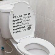 Wall Decals for Bathroom Decor, DIY Toilet Stickers and Rule Signs