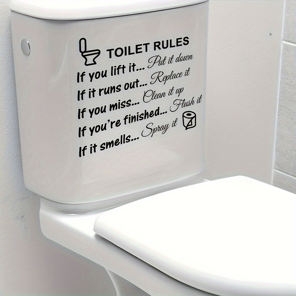 Wall Decals for Bathroom Decor, DIY Toilet Stickers and Rule Signs