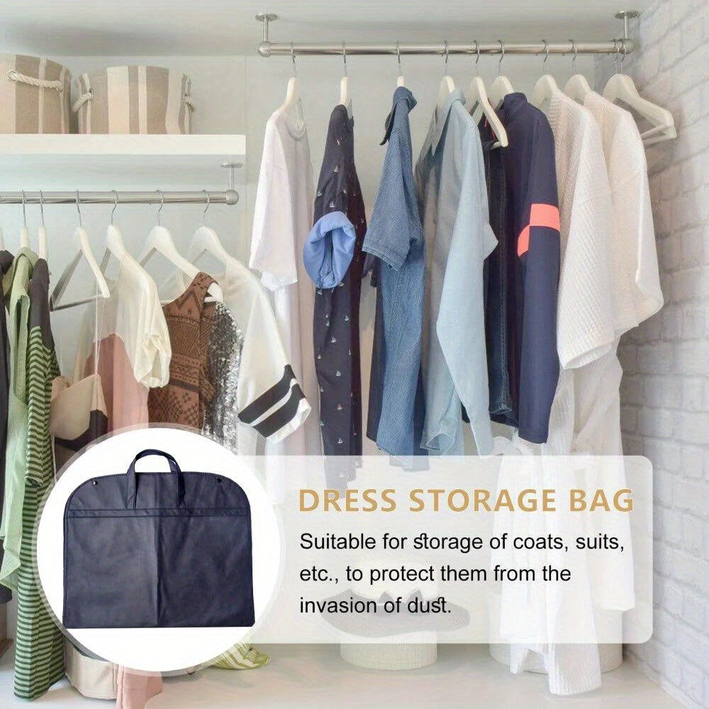 Dust Cover Bag with Zipper for Clothes Storage Hanging Garment Organizer for Shirts Dresses Coats