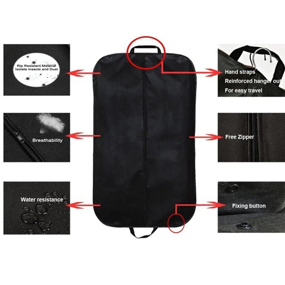 Dust Cover Bag with Zipper for Clothes Storage Hanging Garment Organizer for Shirts Dresses Coats