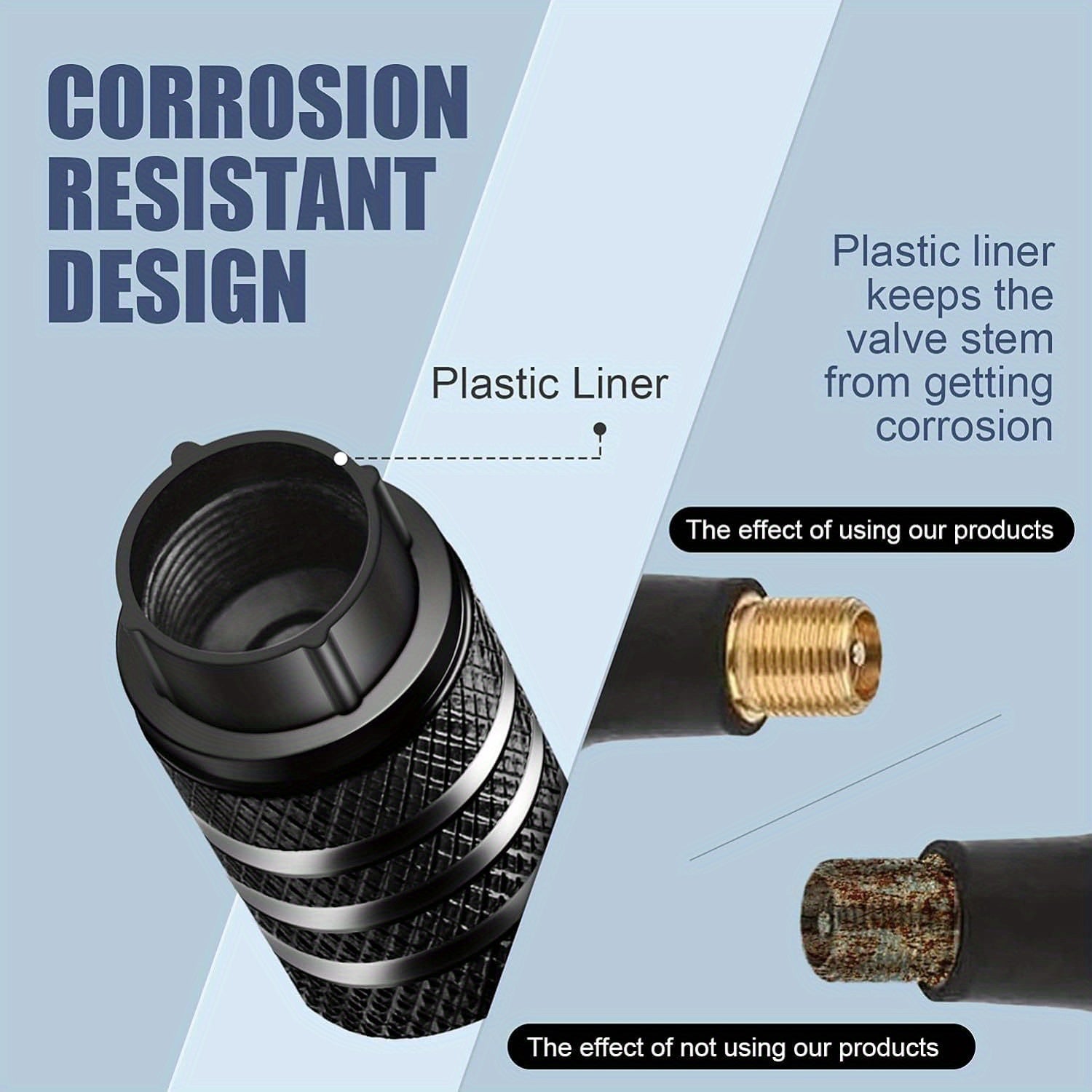 5 Pcs Tire Valve Stem Cap Covers Metal Leak-Proof Corrosion-Resistant American Flag