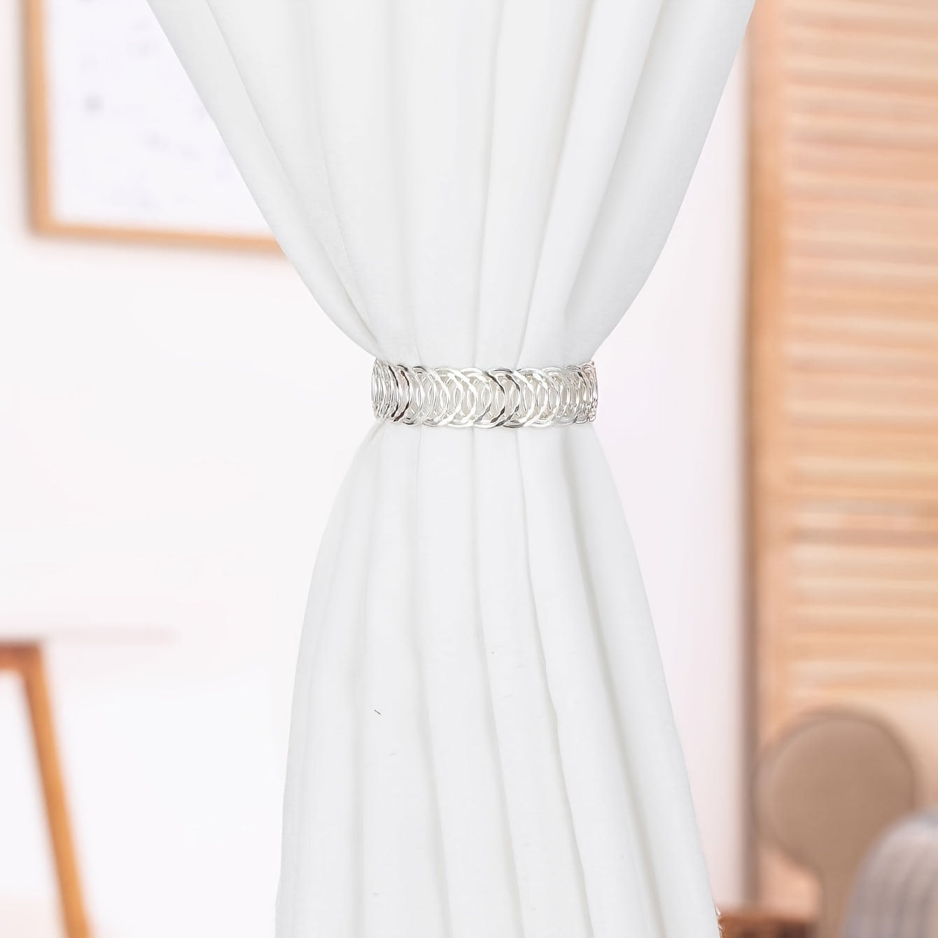 "Пустотелый держатель для штор - современные металлические пряжки для домашнего декора - минималистичные аксессуары для штор"