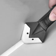 3-in-1 Silikon yopishtiruvchi asbob, zanglamaydigan po'lat boshli, yopishtirish, tozalash va qirqish uchun