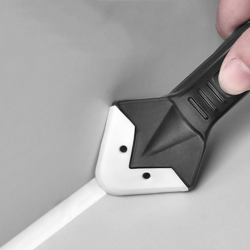 3-in-1 Silikon yopishtiruvchi asbob, zanglamaydigan po'lat boshli, yopishtirish, tozalash va qirqish uchun