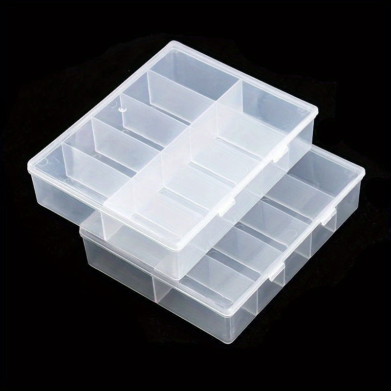 Clear Storage Box with 10 Grids for Jewelry Beads Nail Art Organizer